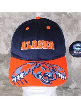 Grizzly Bear Alaska Embroidered Strapback Arctic Circle Cap Hat